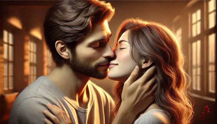un homme vous embrasse avec passion